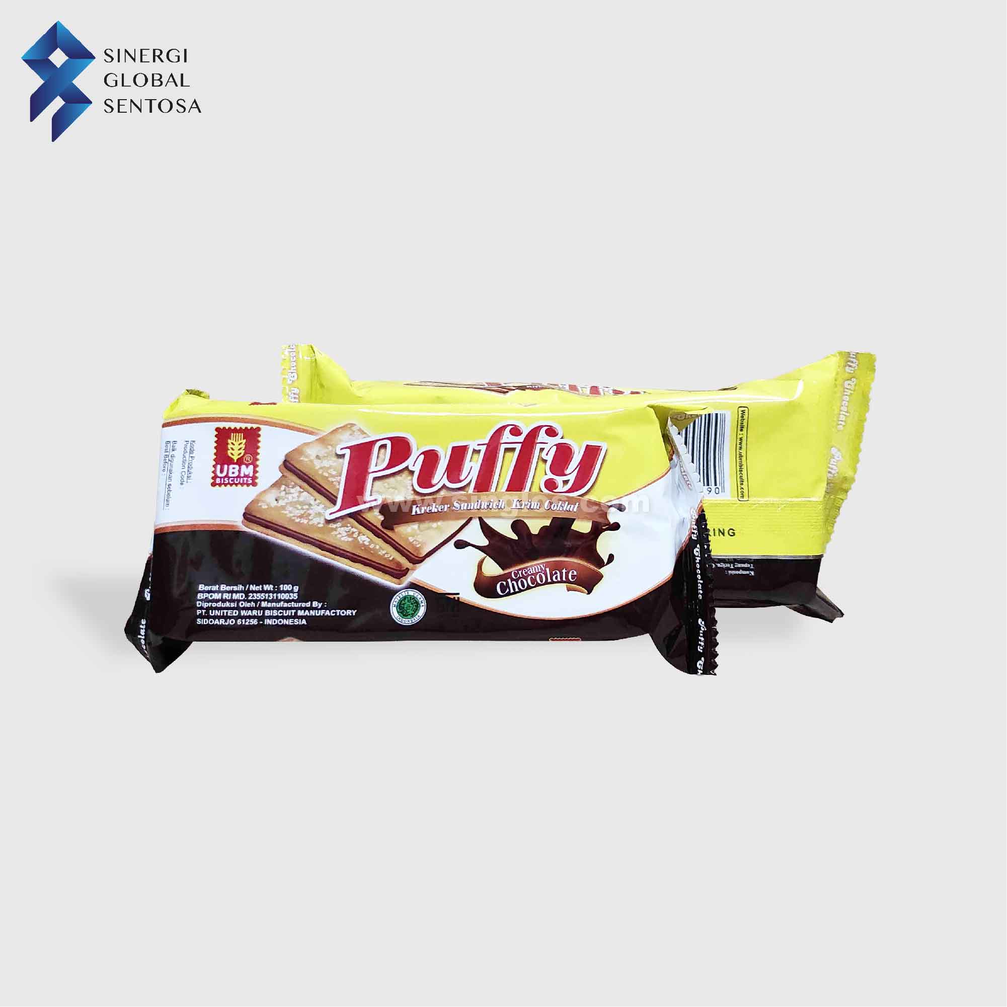 Puffy Sandwich Biscuit Chocolate
